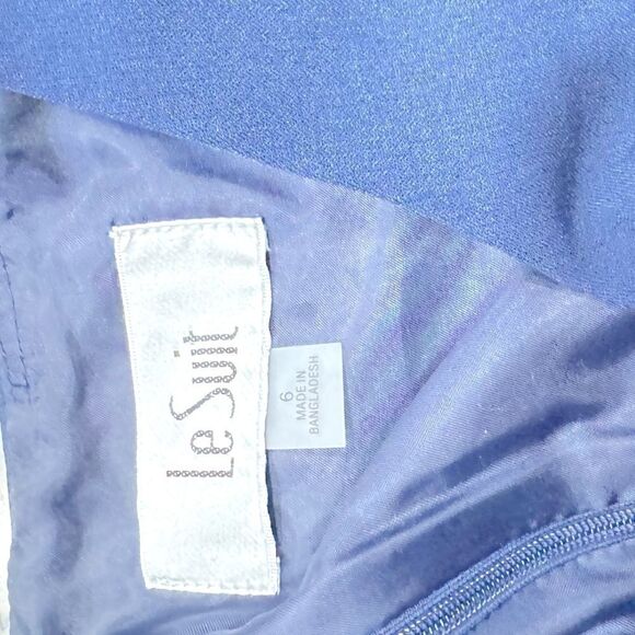 LE SUIT Collarless Dress Suit, navy blue size 6 new, women’s dress - Picture 7 of 9